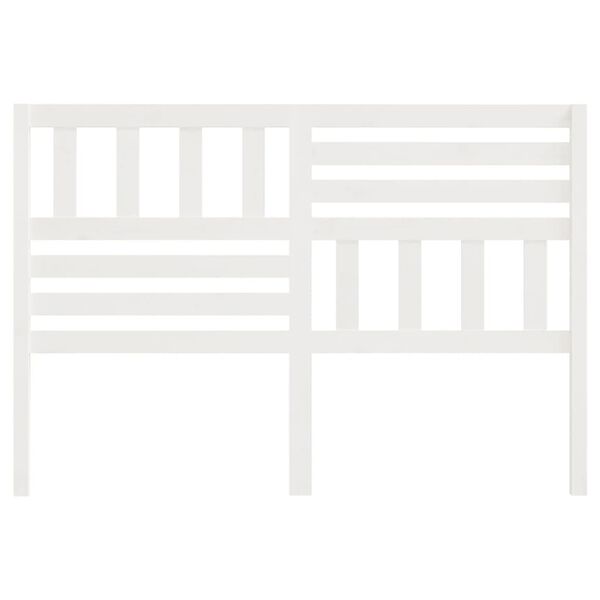 vidaXL Posteljno vzglavje belo 156x4x100 cm trdna borovina