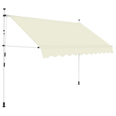 vidaXL Ročno zložljiva tenda 300 cm krem