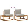 vidaXL Zunanja garnitura za sedenje 4 Kos Naravna in svetlo siva