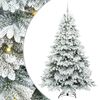 vidaXL Umestno božično drevo med 300 LED Bela 210 cm PE in PVC