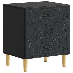 vidaXL Nočna omarica Črna 43 x 34,5 x 50 cm Inženirski les