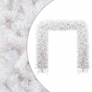vidaXL Božični okrasni obok bel 240 cm