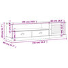 vidaXL TV omarica VIGO 156x40x40 cm trdna borovina