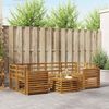vidaXL Sedežne garniture 7 pcs Naravna Masiven les akacije