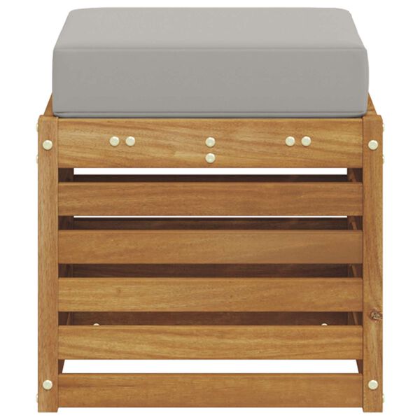 vidaXL Zunanji stolček klop Masiven les akacije Naravna