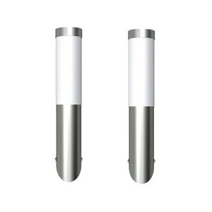 vidaXL Zunanja stenska svetilka 2 kosa nerjaveče jeklo