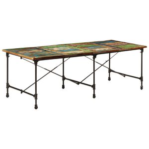 vidaXL Jedilna miza 220x90x77 cm trden predelan les