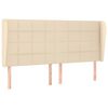 vidaXL Vzglavje z u&scaron;esi krem 163x23x118/128 cm blago