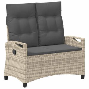 vidaXL Vrtna klop z blazino 105 x 60 x 112 cm jeklo
