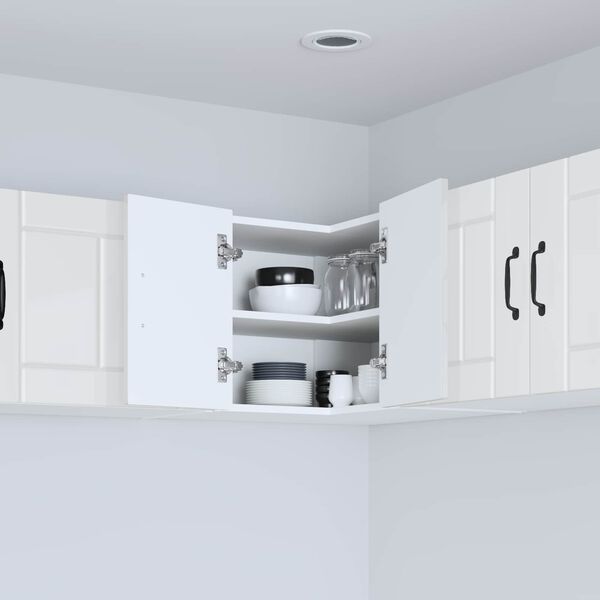 vidaXL Kuhinjski element Visok sijaj bela 57 x 57 x 40 cm