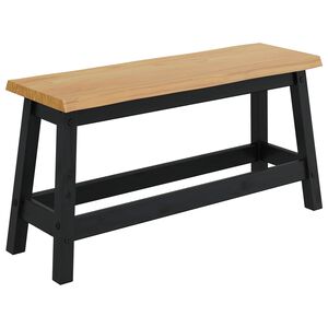 VidaXL Jedilna klop EKAI Črna 91,5 x 29 x 45,5 cm Trdna borovina