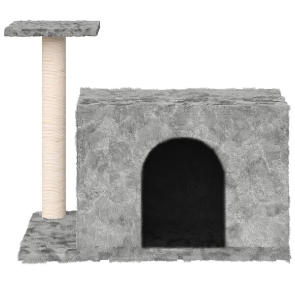 vidaXL Mačje drevo s praskalniki iz sisala svetlo sivo 51 cm