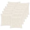 vidaXL Prevleka za blazino 12 kos HOUTEN Bela 50 x 50 cm