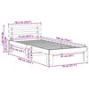 vidaXL Konstrukcija postelje Naravna 75 x 190 cm Masivno borovo les