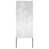 vidaXL Zaslon za zasebnost v vrtu srebrna 50 x 140 cm Pocinkano jeklo