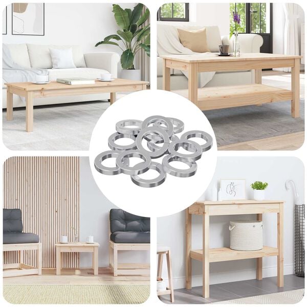 vidaXL Podložka s pomladjo 12 pcs Bela 13 x 1 mm elezo