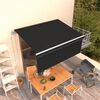 vidaXL Avtomatsko zložljiva tenda s senčilom 3x2,5 m antracitna