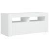vidaXL TV omarica z LED lučkami bela 90x35x40 cm