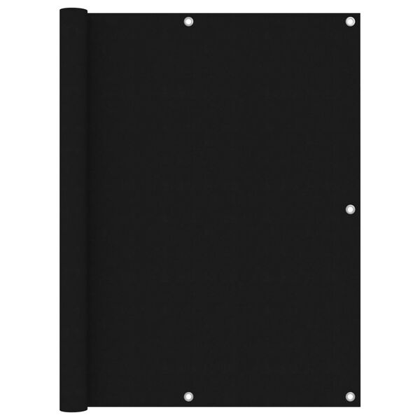 vidaXL Balkonsko platno črno 120x500 cm oksford blago