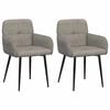 vidaXL Jedilni stoli 2 pcs Umetno nubuk usnje Svetlo siva 59x56,5x85cm