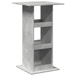 vidaXL Barska miza s policami betonsko siva 60x60x102 cm inž. les