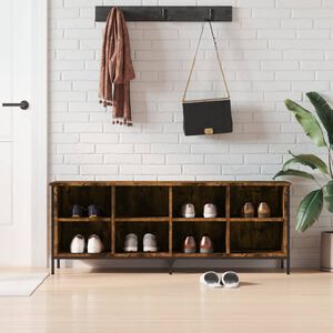 vidaXL Omarica za čevlje dimljeni hrast 131x35x50 cm inženirski les