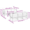 vidaXL Vrtna garnitura 7-delna z blazinami impregnirana borovina