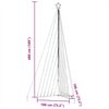 vidaXL LED božično drevo 789 LED tople bele 476 cm