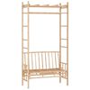 vidaXL Vrtna klop s pergolo 116 cm bambus