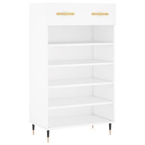 vidaXL Omarica za čevlje bela 60x35x105 cm inženirski les