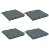 vidaXL Sedežne blazine SOEST 4 kos 100% poliester Modra 60 x 60 x 7 cm