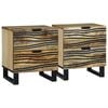 vidaXL Nočna omarica 2 pcs Naravna 40 x 33 x 46 cm Inženirski les