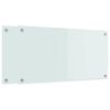 vidaXL Kuhinjski panel 2 pcs Bela 80 x 40 cm kaljeno steklo