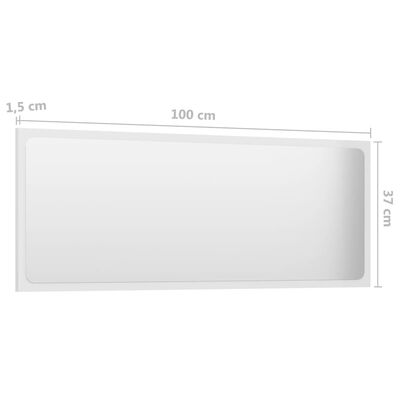 vidaXL 2-delni komplet kopalniškega pohištva visok sijaj bele barve