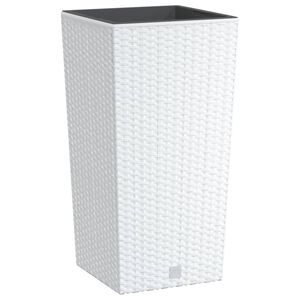 vidaXL Korito z odstranljivo notranjostjo belo 11/26,5 L PP ratan