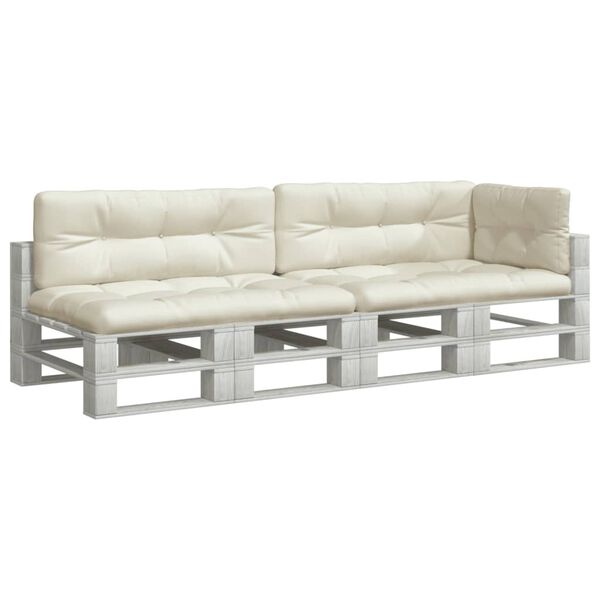 vidaXL Blazine za kavč iz palet 5 kosov krem