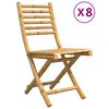 vidaXL Zložljivi stoli 8 kosov 43x54x88 cm bambus