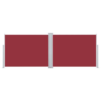 vidaXL Zložljiva stranska tenda rdeča 120x1000 cm