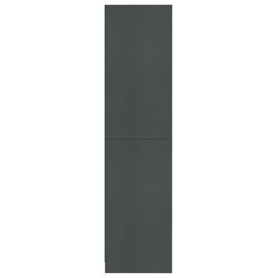 vidaXL Garderobna omara siva 100x50x200 cm iverna plošča