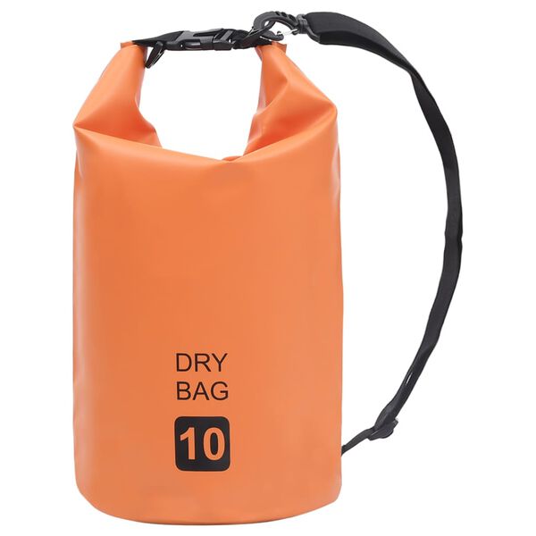 vidaXL Torba Dry Bag oranžna 10 L PVC