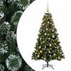 vidaXL Umjetno božično drevo z okrasjem 120 cm 150 LED Toplo bela