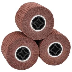 vidaXL Brusni valji 3 kos Rjava 12 x 12 x 10 cm Sintetična vlakna