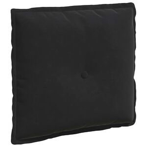vidaXL Poglavni vzglavnik Črna 50 x 45 cm Žametna tkanina