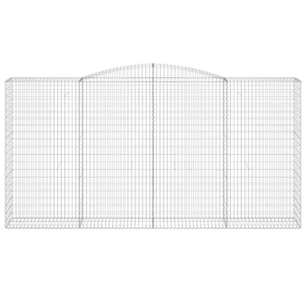 vidaXL Obokane gabion ko&scaron;are 2 kosa 400x50x200/220 cm pocinkano železo