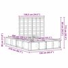 vidaXL Konstrukcija postelje Rjava 140 x 200 cm Masivno borovo les