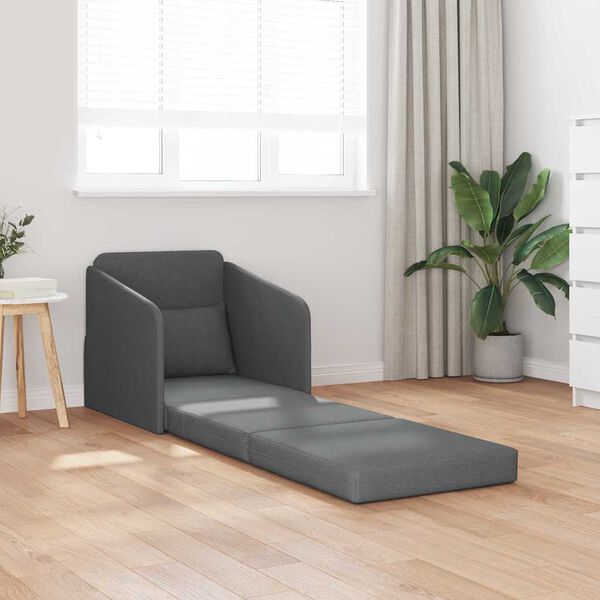 vidaXL Sofa postelja 60cm Temno siva blago