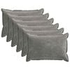 vidaXL Prevleka za blazino 6 pcs HOUTEN Temno siva 50 x 70 cm