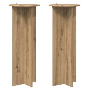 vidaXL Stojalo za rastline 2 kos Artisan hrast &Oslash;40 x 100 cm