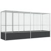 vidaXL Voliera s podalj&scaron;kom srebrna 418,5x107x212 cm jeklo