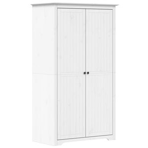 vidaXL Garderobna omara BODO bela 99x53,5x173 cm trdna borovina